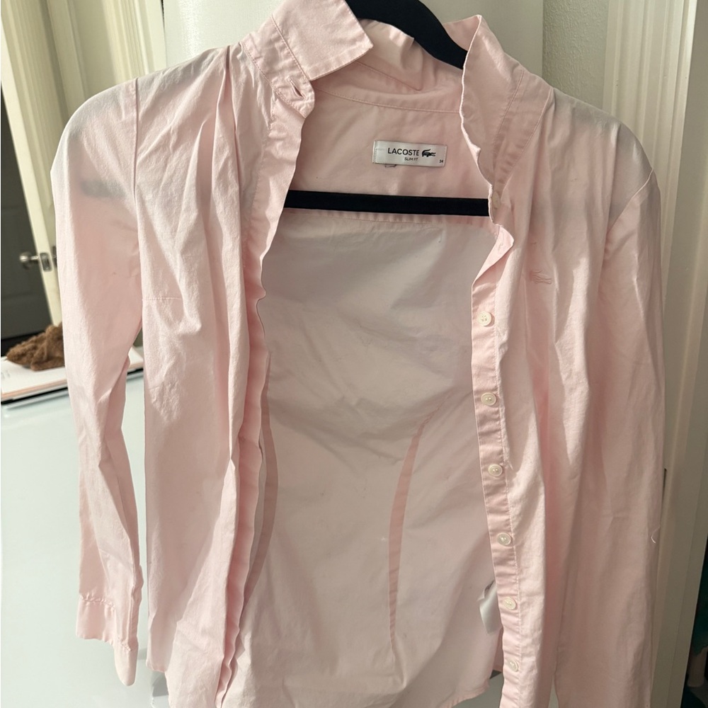 Lacoste Light Pink Collared Shirt